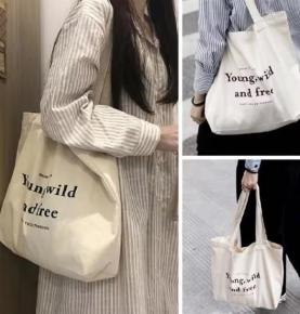 Promotion Wholesale Custom Logo Printed Recyclable Natural Cotton Canvas Tote Bag